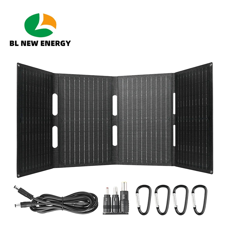 40W ETFE Foldable Solar Panel Charger with USB DC Type-C Multi-Port for Camping Folding Solar Panels