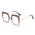 INS Classic Retro Oversized Frames square Blue Light Blocking Glasses Women 2023 Fashion Lunette Custom Own logo