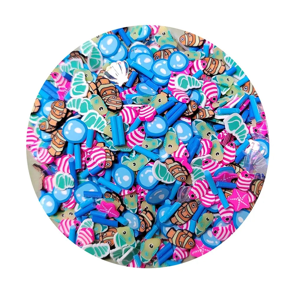 Kawaii Fish Drop Water Slices Polymer Clay Sprinkles for Slime Filling Accessories DIY Nail Art Decoration Scrapbooking Craft