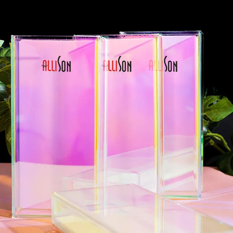 Wholesale Acrylic Lash Tile With Cover Custom Logo Lash Tray Extensions Pallet/lash Tie Box With Acrylic Cover/eyelash Holder