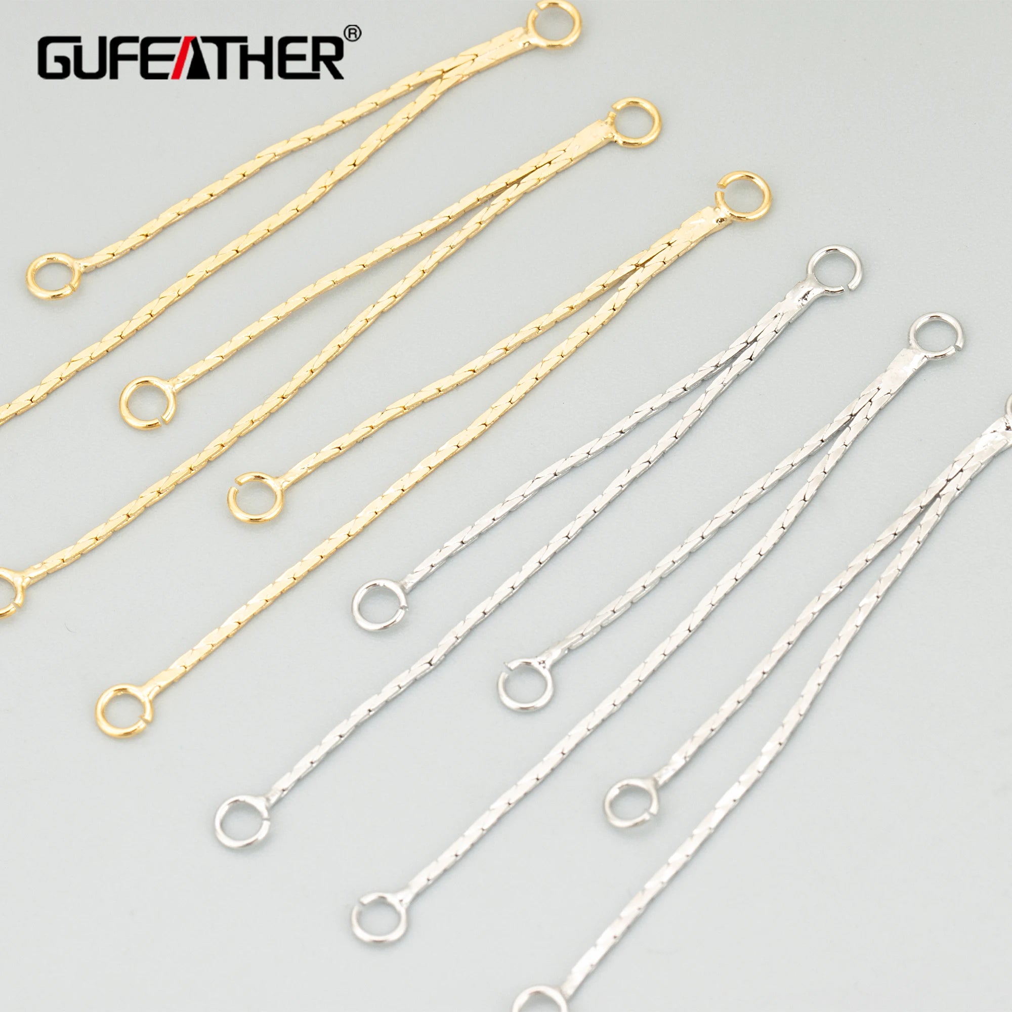 ME66 10pcs/Lot 18K Gold Rhodium Plated Brass Jewelry Accessories Nickel Free Handmade Connector for Earring Making
