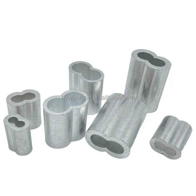 DIN3093 Aluminum Ferrule 8 Shape Sleeve Wire Rope Clip 0.8-10mm Inch