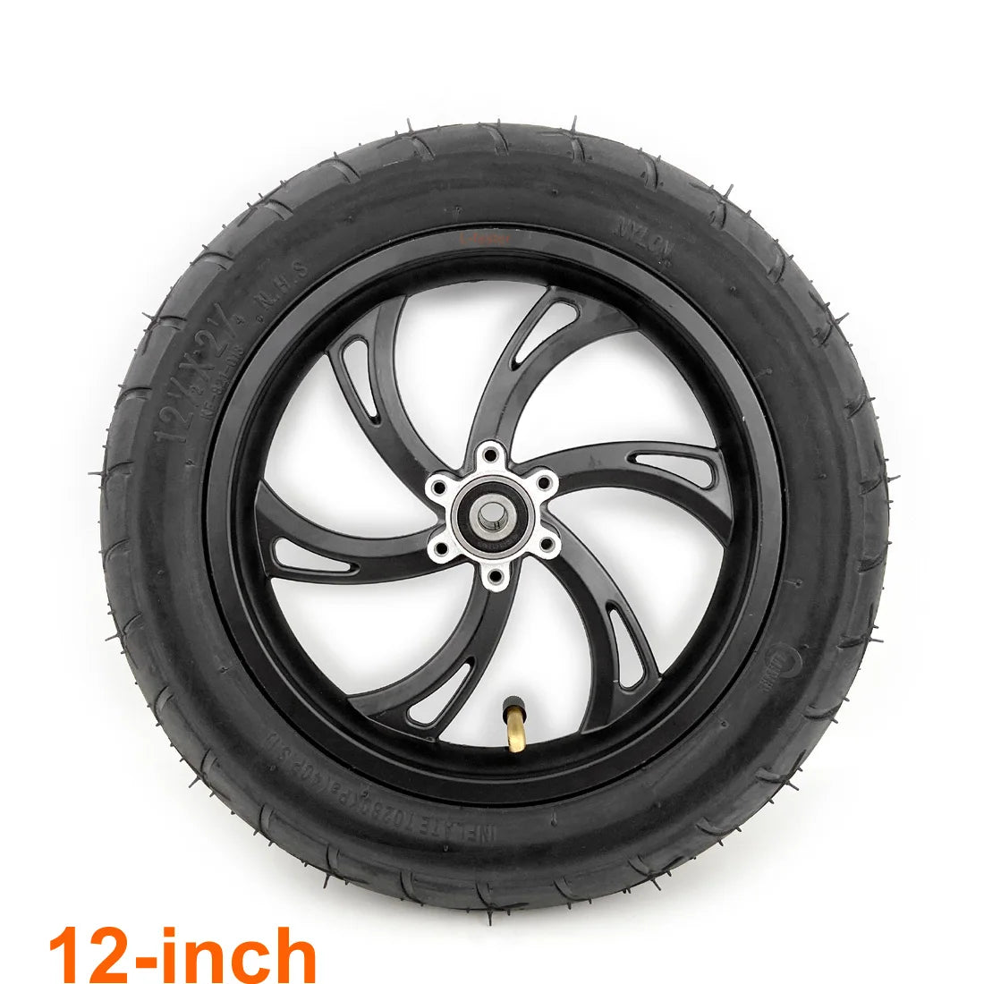 12 1/2 X 2 1/4 Bike Wheel With Pneumatic Tire Tube for Scooter With Disc Brake Mount 12 Inch Wheel