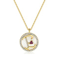 SGARIT Wholesale Jewellery 925 Silver Zircon Letter E Pendant Charm Chain Necklace for Women