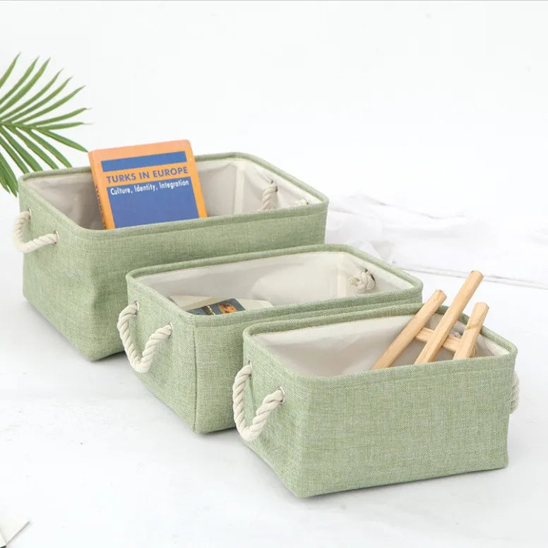 Collapsible  Canvas Cabinet Storage Box Foldable Laundry Bins Basket for Shelf Kids Toy Organizer with Folding Function