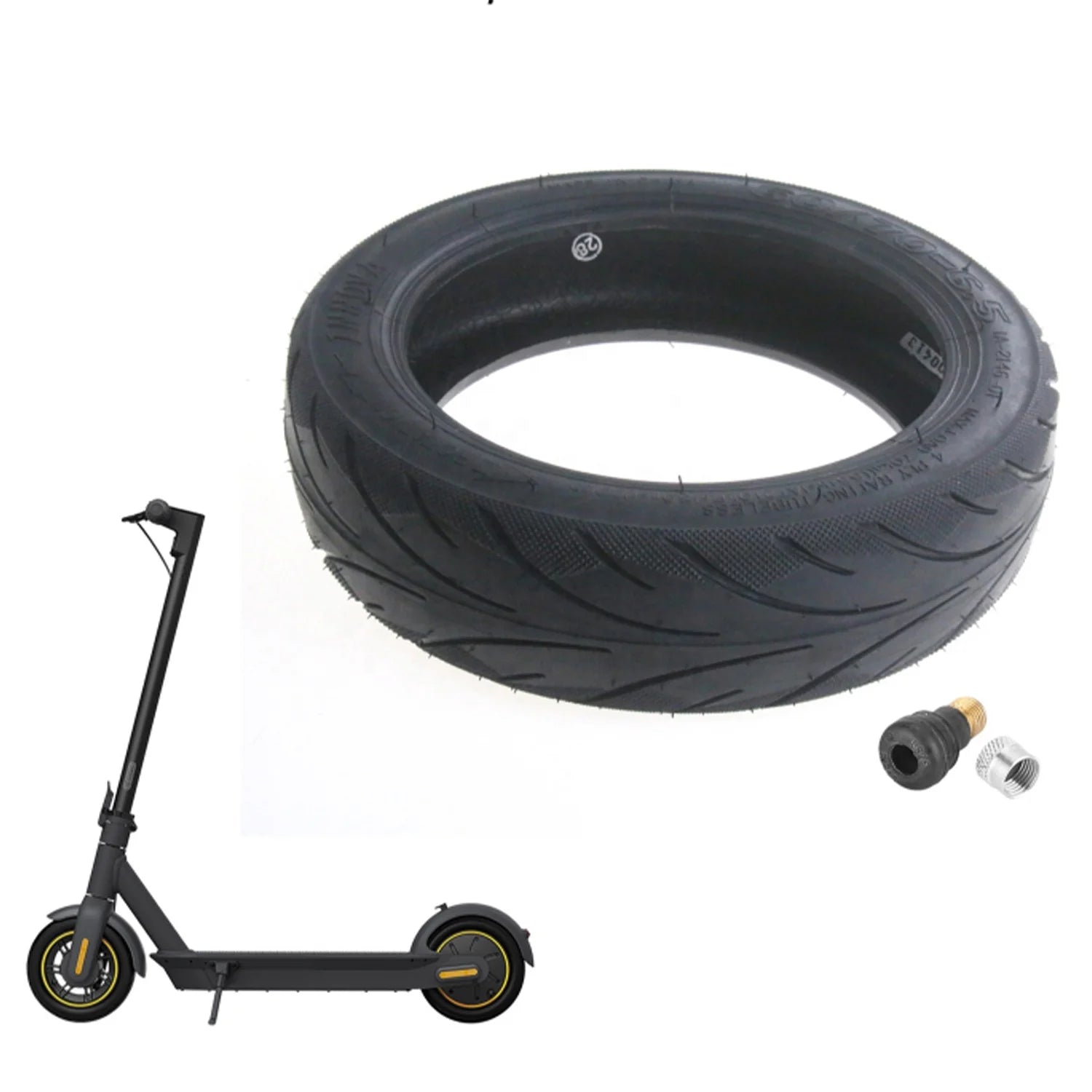 10 Inch Innova 60/70-6.5 Wider and Thicker Vacuum Tire Tubeless Tyre with Valve for Segway G30 Max Electric Scooter Accessories