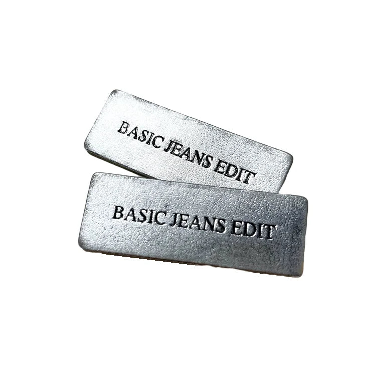 Professional Manufacture Jacron / Patch / Badge / Tag Custom PU Clothing Label for Jeans and Bags Eco-Friendly