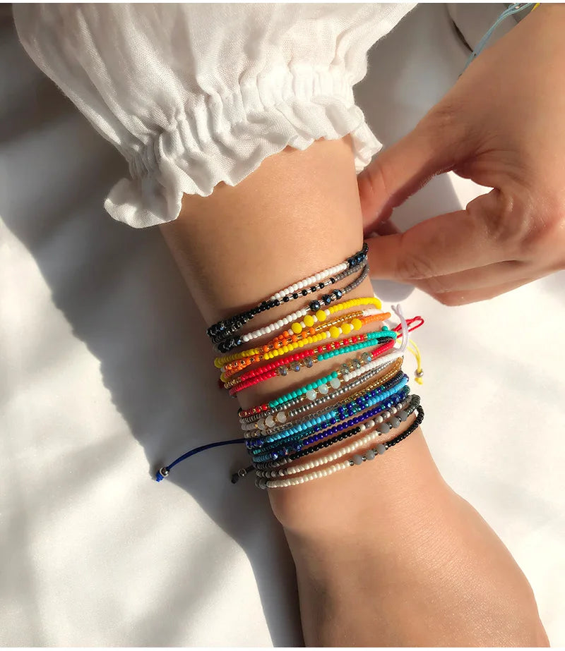 Boho Summer Fashion Woman Friendship Bracelet Seed Beaded Bracelets Japanese Tila Couple Bracelet