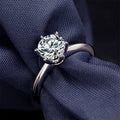 Fashion Style 925 Sterling Silver Moissanite Diamond Ring Jewelry