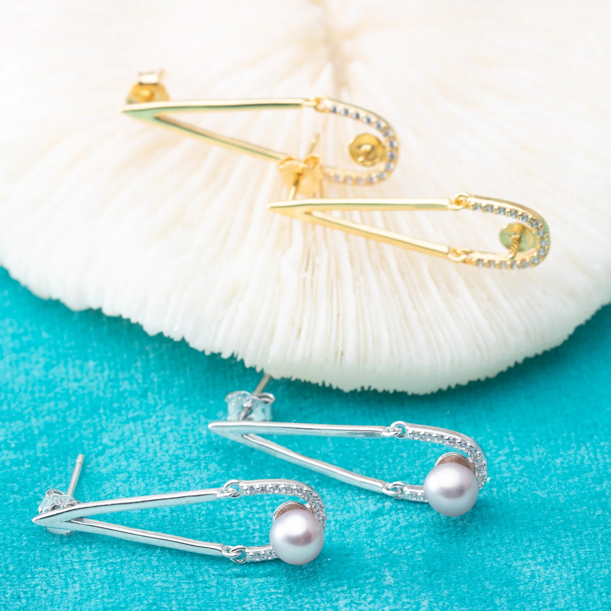 E010828S925 Pearl Earring 925 Sterling Silver DIY 3-4mm Natural Freshwater Pearl Stud Earring for Women
