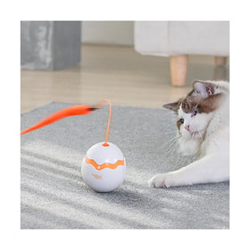 AFP 360 Degree Irregular Automatic Electric Rotating Teaser Pet Cat Tumbler Toy Interactive Dino Egg Spinner Cat Toys