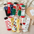 Cmax Factory Directly Design Thick Fluffy Christmas Socks Womens Winter Fuzzy Warm Christmas Socks