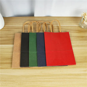 Recycled Cheap Twisted Paper Handle Party 15*8*21 Gift Shopping Kraft Paper Bag