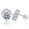 Elegant and Luxurious S925 Sterling Silver Moissanite Earrings Dazzling Gemstone Accessory