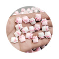 Mini Cute Pink Pig Flatback Resin Cabochons Animal Beads for Phone Case DIY Craft Decorative Purpose