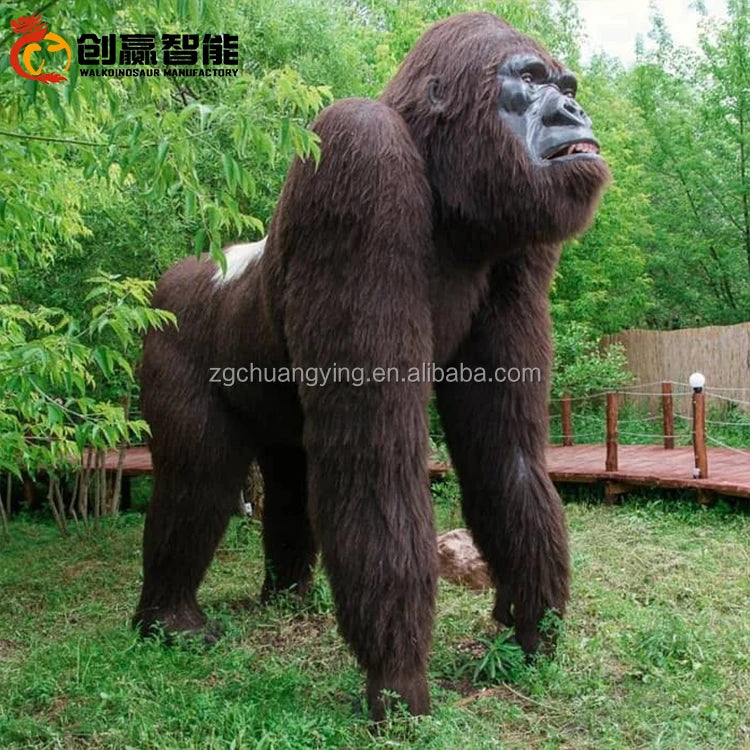 Height 4m Factory Customized Realistic Animal Model Sculpture Animatronic Gorilla