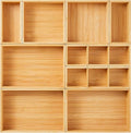 Bamboo Drawer Drawer Set of 9 Kitchen Dresser Living Room Bedroom Storage Tray 100% Bamboo Environmentally Friendly and Durable