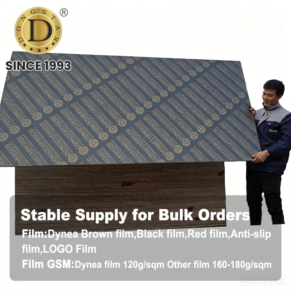 18mm Brown Eucalyptus Core Construction Phenolic Film Faced Plywood Cheap Price