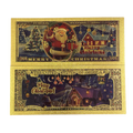 HOT New Beautiful Merry Christmas Day Collection Santa Clause Gold Banknotes for Kids Gift  Trick or Treat Tickets