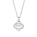 Hot Selling New Korean Trendy Personalized Stainless Steel Rotating Gift Clover Flower Pendant Necklace
