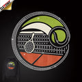 Wholesale Tennis Rhinestone Transfer T-Shirt Custom Print Glitter Heat Transfer