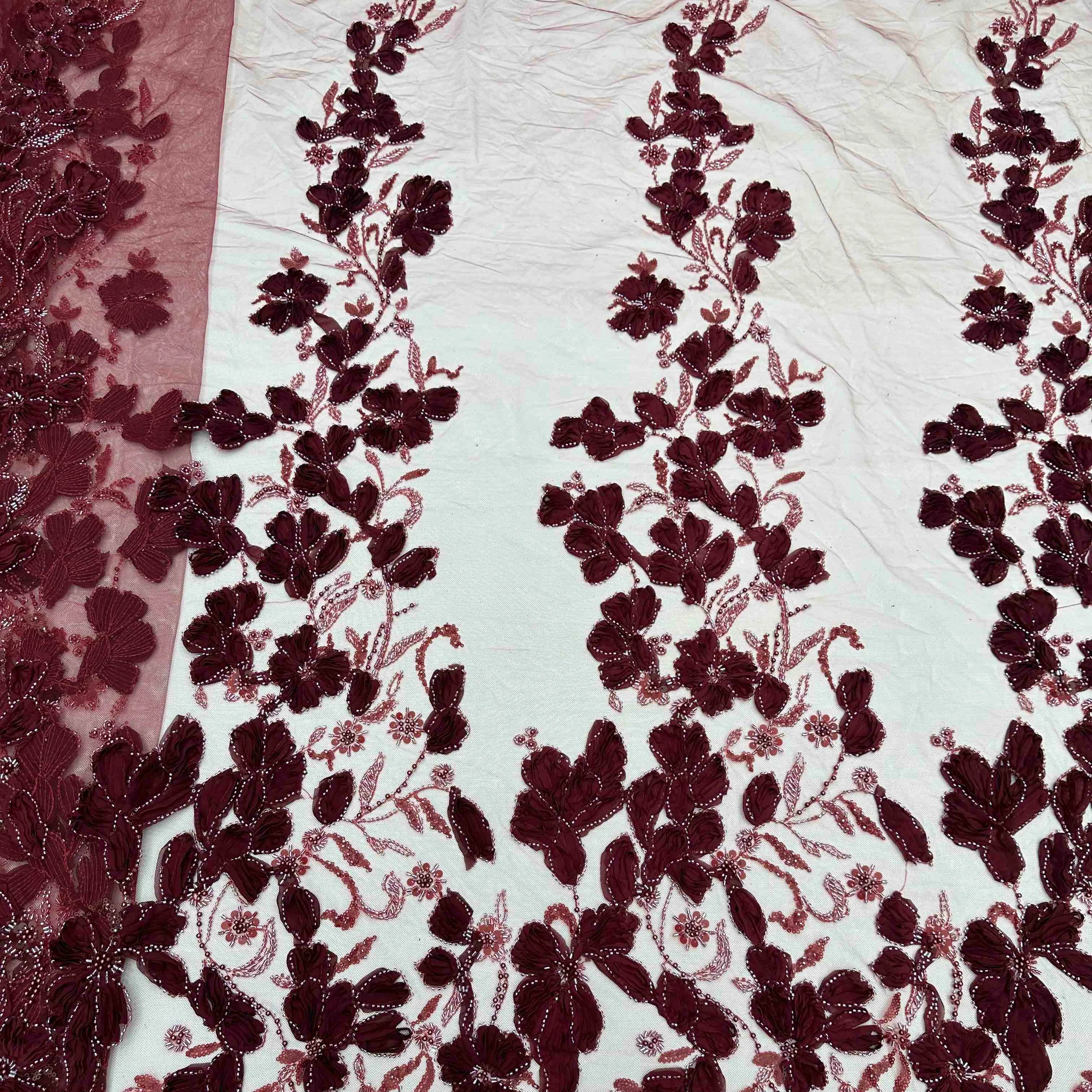 Cord Embroidery Crystals Stone Fabric Lace