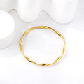 Factory Wholesale Custom 18K Gold Plated Stainless Steel Bangles Jewelry Minimalist Design Couple Bracelet Mobius Ring Bracelet