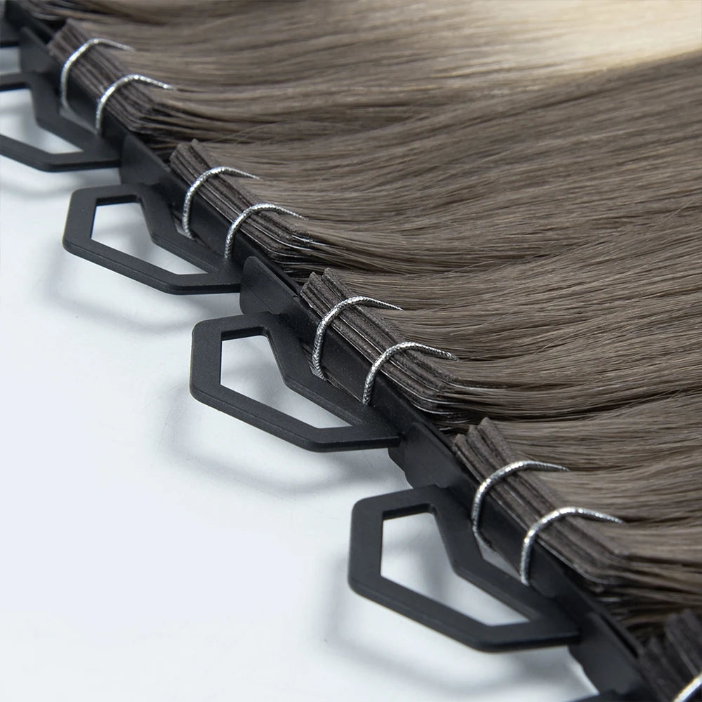 High Quality Popular Ombre Double Drawn Virgin Hair Extensions Invisible Remy Dyed Human Hair Genius Tape in