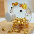 Cute Hexagon Shape Transparent High Borosilicate Glass Jar Cork Lid Gold Bean Saving Piggy Bank Clear Money Saving Design for