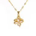 Jewelry Rotating Spinner Plated Spin Four-Leaf Clover Necklace Titanium Steel Rotatable Anxiety Fidget Spinning Necklaces
