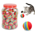 Colorful Pet Foam Balls Sponge Rainbow Play Ball Eva Training Cat Toys Interactive Ball for Cats