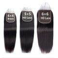 Cuticle Aligned Raw Virgin Hair 4x4 Lace Closure Transparent HD Swiss Lace Thin Closure Peruvian Human Hair Natural Color