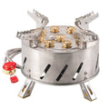 Self-Driving Tour Outdoor Stainless Steel 9-Head Stove Portable 9 Hole Fire and Brimstone Stove