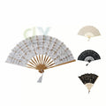 Wholesale Bamboo Hand Fan Home Decoration Wedding Handheld Lace Hand Fan