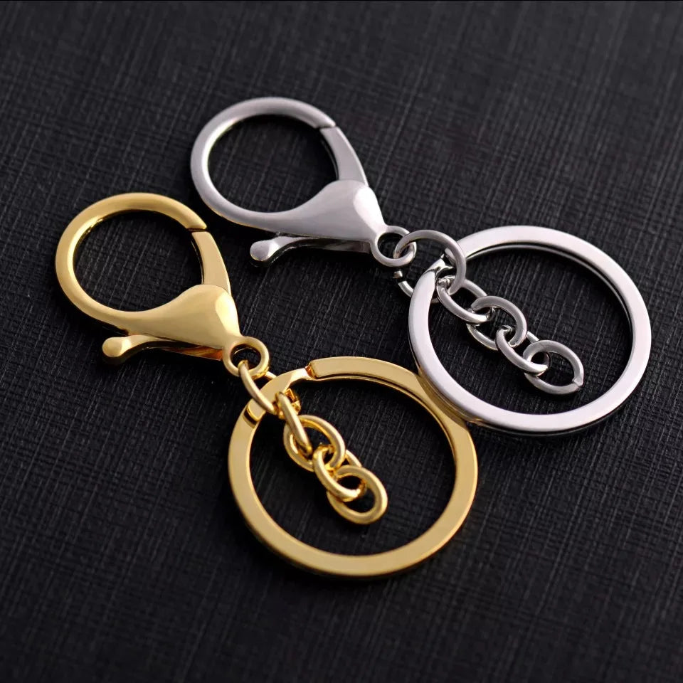 ZY0814A High-Grade Metal Lobster Buckle Gold Color Fasteners 30mm Key Ring Car Accessories Christmas Holiday Supplies Wholesale