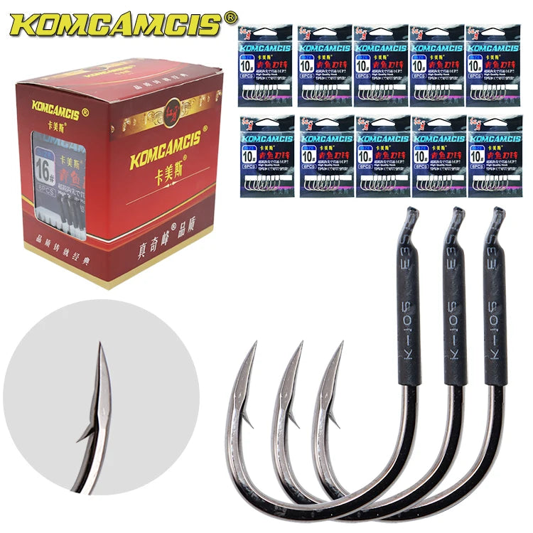 Da Wu Fish Hook River Dam Sea Fishing Hook Black Pit Bold Fishing Hook Fishing Gear Wholesale Non Bulk