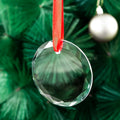 Wholesale Blank Round Shaped Christmas Tree Ornament Customized Clear Crystal Glass Christmas Ornament Decoration Ornaments