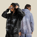 332 Grams Men'S Streetwear Oversize Vintage Pullover Zip-Up Solid Winter Digital Waterproof Breathable Eco-Friendly Hoodie MegaBDM