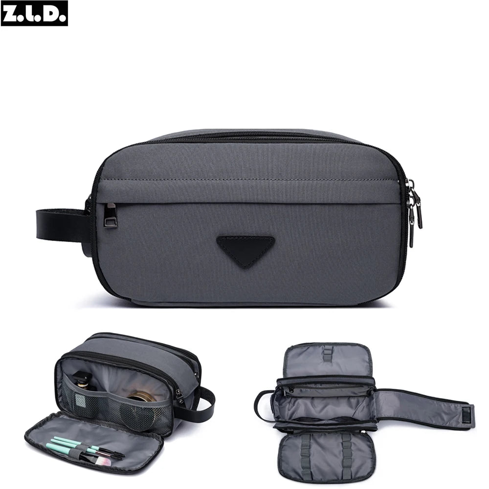 ZUOLUNDUO Fashionable Polyester Makeup Bag Waterproof Zipper Storage and Travel Cosmetic Bag with Zipper for Washing