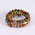 Fashion Handmade Volcanic Stone Bead Bracelet Jewelry for Ladies Women Men Natural Stone Gold Cross Bracelets