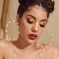 Best Sale Oversize Pearl Hoop Earrings Round Big Hoop Earrings Stylish Exaggerated Statement Earrings for Women