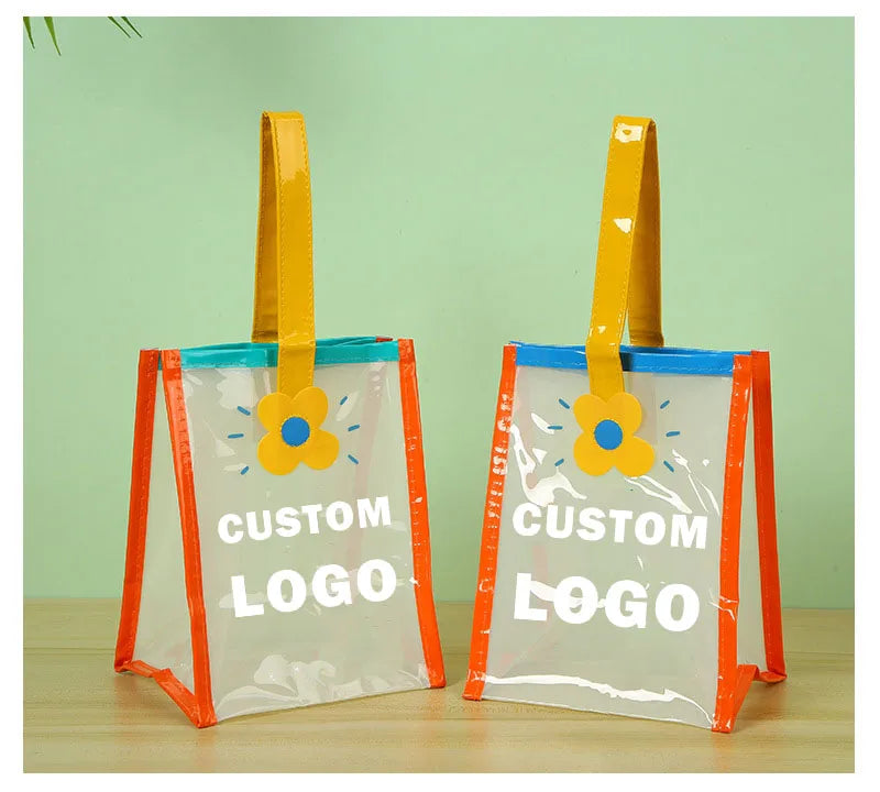 Shoulder Pouch Mini Bag Transparent Bag Beach Bag Cartoon Gift Bag Picnic Tote Lunch Bag Women Handbags PVC Tote Bag