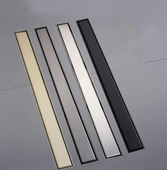 Professional Modern Design Metal Rectangular Shower & Floor Linear Drain with Tile Floor Accessories for Hotel Use