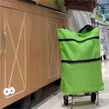 Folding Shopping Pull Cart Trolley Storage Bags Foldable Durable Oxford Cloth Reusable Grocery Bags Food Organizer Vegetables
