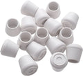 Chair Leg Tips Cups Non-Slip Rubber Leg Tips 7/8 Inch Inner Diameter Chair Leg Floor Protectors Round White Caster Cup