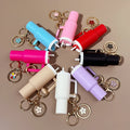 Nicro Factory Price Mini Hanging Plastic Key Chains with Decorative Flower Bottle Shape Bag Key Chain Fashion Promotional Gift