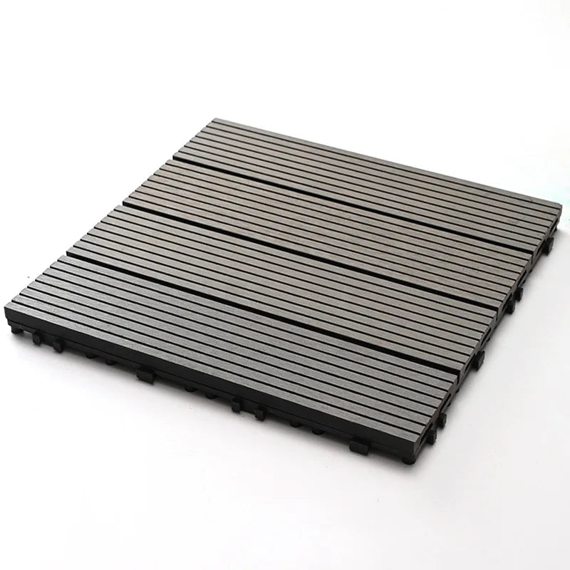 Easy Install DIY WPC Decking Tiles Good Use Interlocking for Garden Outdoor Bathroom Kitchen Park Basement Living Room-Square