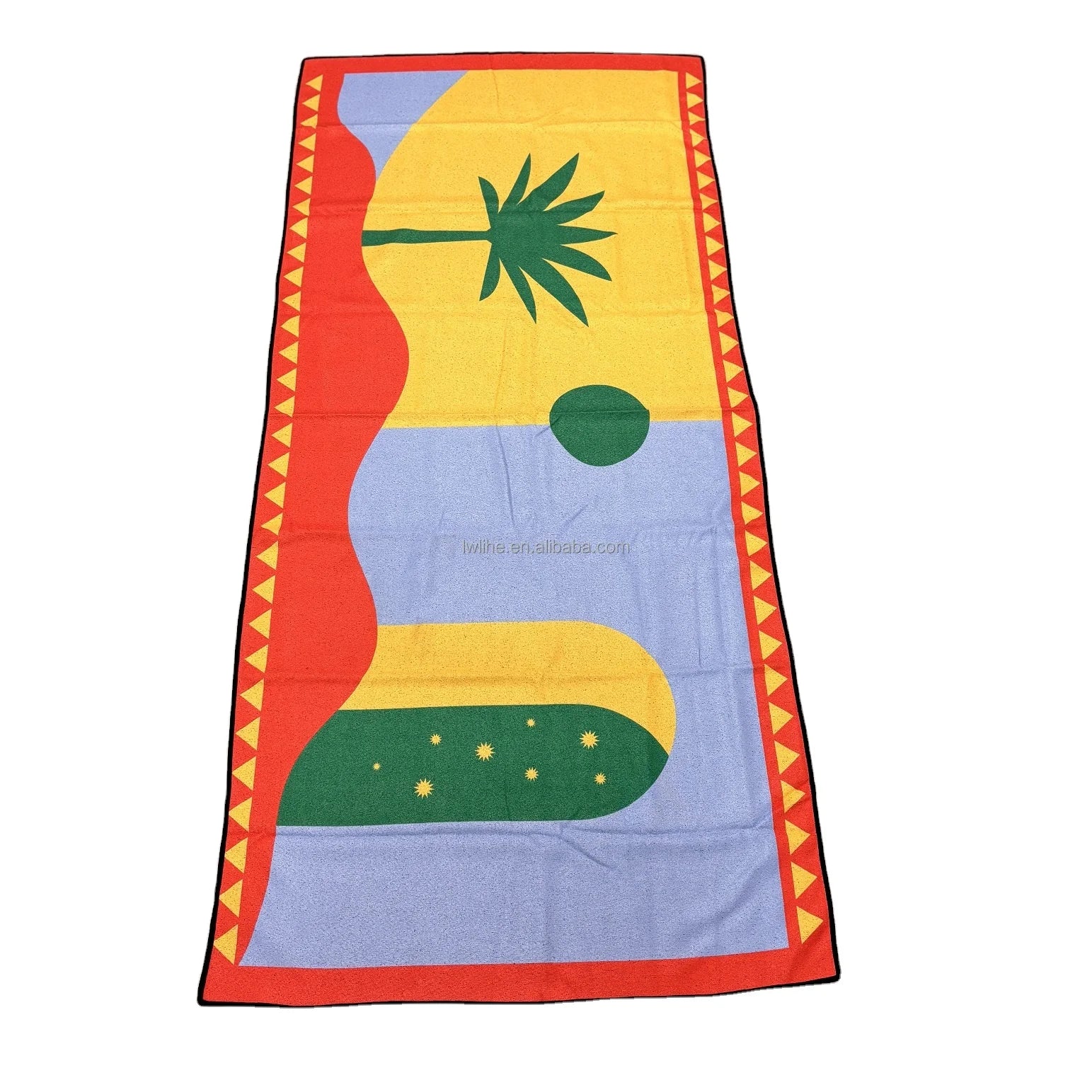 RPET Sand Free Custom Microfiber Beach Towel  Oversized Sublimation Printing Custom Print Microfiber Beach Towel with logo