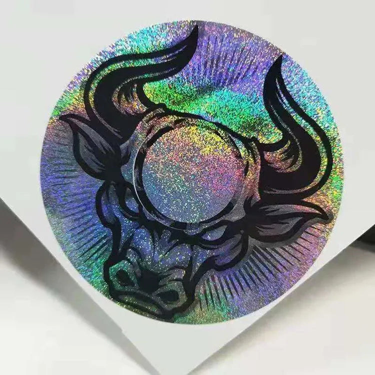 Free Design Custom Print 3d Hologram Sticker Metallic Holographic Rainbow Laser Hologram Sticker