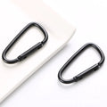 5# Aluminum Alloy D Shape Black Climbing Carabiner Snap Hook Keychain